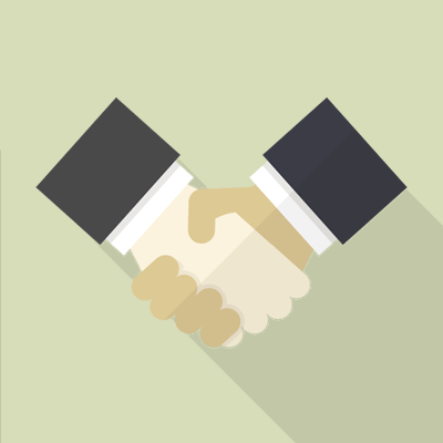 握手フラットアイコン